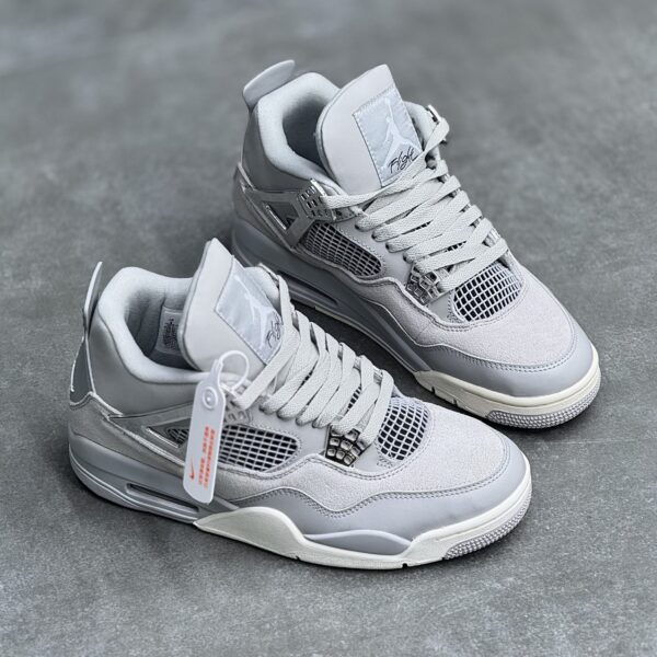 IMG_2064-scaled-1 کفش نایک ایر جردن 4 رترو طوسی نقره ای Nike Air Jordan 4 Retro Grey Silver