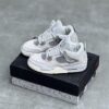 IMG_2066-scaled-1 کفش نایک ایر جردن 4 رترو طوسی نقره ای Nike Air Jordan 4 Retro Grey Silver