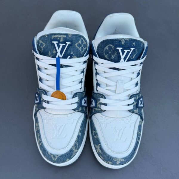 IMG_2140 کفش لویی ویتون ترینر سوپر مستر سفید آبی Louis Vuitton Trainer Super Master White Blue