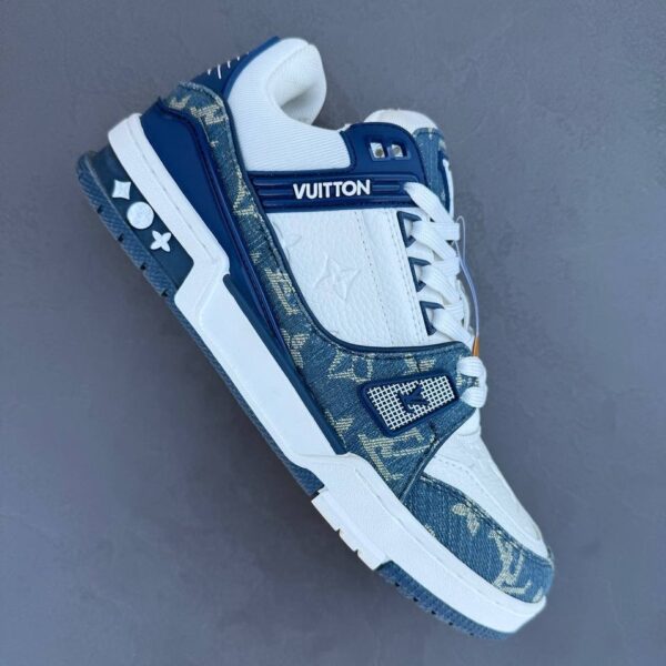 IMG_2142 کفش لویی ویتون ترینر سوپر مستر سفید آبی Louis Vuitton Trainer Super Master White Blue