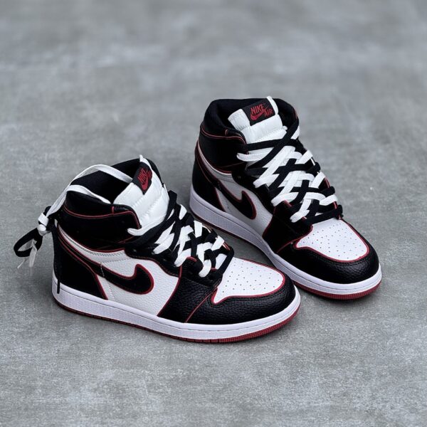 کفش نایک ایر جردن وان ساقدار رترو سفید مشکی قرمز Nike Air Jordan 1 High Retro White Black Red