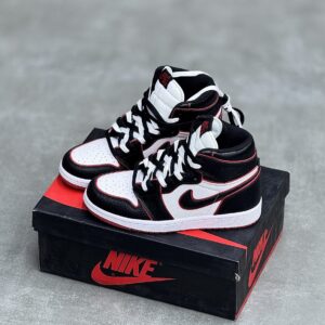 کفش نایک ایر جردن وان ساقدار رترو سفید مشکی قرمز Nike Air Jordan 1 High Retro White Black Red