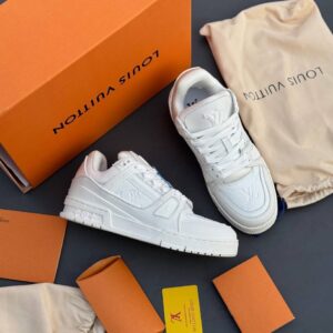 کفش لویی ویتون ترینر سوپر مستر تمام سفید Louis Vuitton Trainer Super Master Triple White