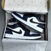 کفش نایک ایر جردن وان لو سفید سرمه ای Nike Air Jordan 1 Low White Navy
