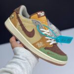 کفش نایک ایر جردن ۱ لو وودو قهوه‌ای  Nike Air Jordan 1 Low Voodoo Brown