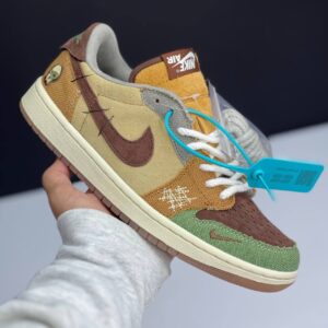 کفش نایک ایر جردن ۱ لو وودو قهوه‌ای Nike Air Jordan 1 Low Voodoo Brown