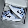 IMG_3858-scaled-1 کفش نایک ایر جردن وان ساقدار سفید آبی Nike Air Jordan 1 High White Blue
