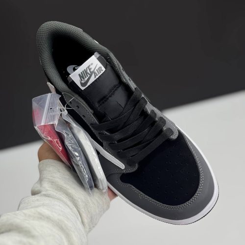 IMG_4199-500x500-1 کفش نایک ایر جردن وان لو تراویس اسکات مشکی طوسی چرمی Nike Air Jordan 1 Low Travis Scott Black Grey Leather