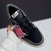 کفش نایک ایر جردن وان لو تراویس اسکات مشکی طوسی سوئد Nike Air Jordan 1 Low Travis Scott Black Grey Suede