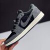 کفش نایک ایر جردن وان لو تراویس اسکات مشکی طوسی سوئد Nike Air Jordan 1 Low Travis Scott Black Grey Suede