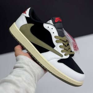 کفش نایک ایر جردن ۱ لو تراویس اسکات الیو Nike Air Jordan 1 Low Travis Scott Olive