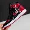 IMG_4243-500x500-1 کفش نایک ایر جردن وان ساقدار ورنی مشکی قرمز Nike Air Jordan 1 High Patent Bred