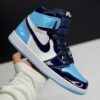 IMG_4247-500x500-1 کفش نایک ایر جردن وان ساقدار ورنی آبی سورمهای Nike Air Jordan 1 High Patent Navy Blue