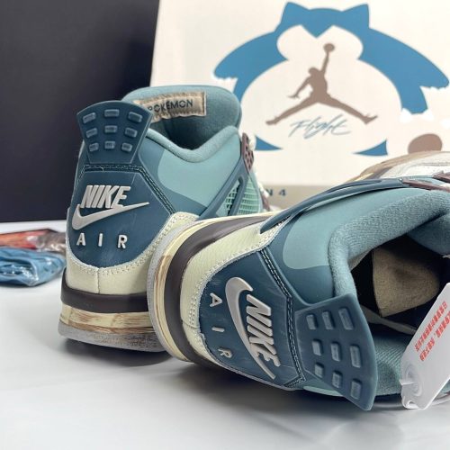 کفش نایک ایر جردن فور رترو اسنورلکس کاستوم ( مسترکوالتی ) Jordan 4 Retro Snorlax Custom