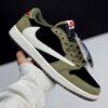کفش نایک ایر جردن وان لو تراویس اسکات بلک الیو Nike Air Jordan 1 Low Travis Scott Black Olive