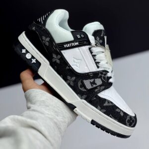 IMG_5134 کتونی لویی ویتون ترینر مشکی سفید Louis Vuitton Trainer Black White