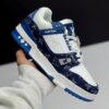 IMG_5138 لویی ویتون ترینر سفید آبی Louis Vuitton Trainer White Blue