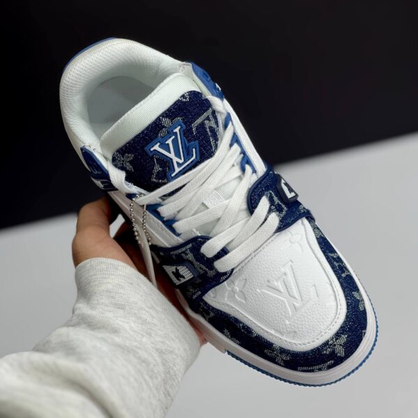 IMG_5139-1 لویی ویتون ترینر سفید آبی Louis Vuitton Trainer White Blue