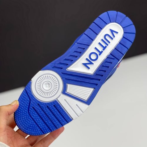 کفش لویی ویتون نایک سفید آبی Louis Vuitton x Nike White Blue