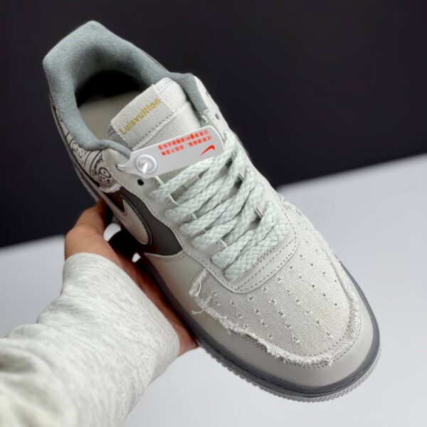 IMG_6143 نایک ایر فورس وان بیگ بنگ طوسی Nike Air Force 1 Big Bang Grey
