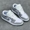 کفش نایک ایر جردن وان سفید طوسی Nike Air Jordan 1 White Grey