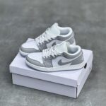 کفش نایک ایر جردن وان سفید طوسی Nike Air Jordan 1 White Grey