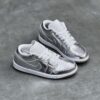 IMG_8217-scaled-1 کفش نایک ایر جردن وان لو نقره ای براق Nike Air Jordan 1 Low Metallic Silver