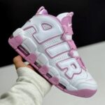 کفش نایک ایر مور آپتمپو سفید صورتی Nike Air More Uptempo Pink White