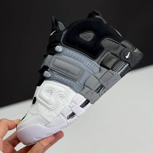 کفش نایک ایر مور آپتمپو مشکی طوسی سفید Nike Air More Uptempo Black Grey White