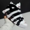 کفش نایک ایر مور آپتمپو سفید مشکی قرمز Nike Air More Uptempo White Black Red