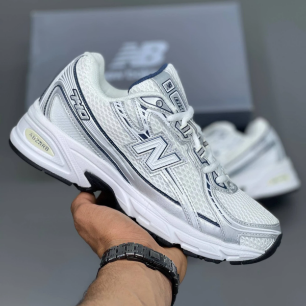 atnchya7 کفش نیوبالانس 740v2 سفید نقره ای New Balance 740v2 White Silver