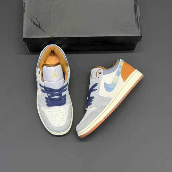 کفش نایک ایر جردن وان لو SE ری‌پیرد دنیم اسووش Nike Air Jordan 1 Low SE Repaired Denim Swoosh