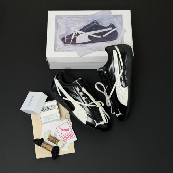 ayxykgau کفش پوما اسپیدکت پریمیوم ایکس روز مشکی سفید Puma Speedcat Premium X Rose Black White