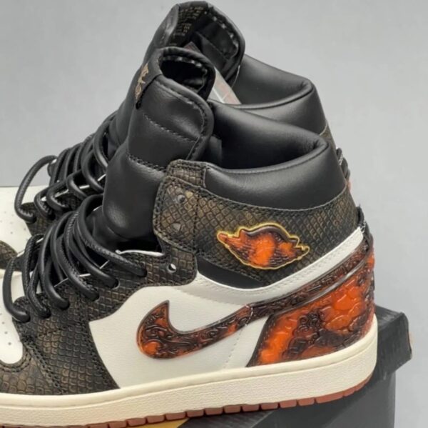 converted-5-1 کفش نایک ایر جردن وان ساقدار پوست مار دراگون Nike Air Jordan 1 High Dragon Snakeskin