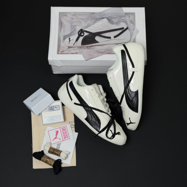 e19xtjmk کفش پوما اسپیدکت پریمیوم ایکس روز سفید مشکی Puma Speedcat Premium X Rose White Black
