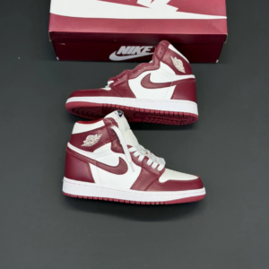 flh6pb5z کفش نایک ایر جردن وان ساقدار رترو زرشکی Nike Air Jordan 1 Retro High Burgundy
