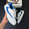 iouqk7pv کفش نایک ایر جردن وان لو فرگمنت تراویس اسکات میلیتاری آبی کرم Nike Air Jordan 1 Low Fragment Travis Scott Military Blue Cream