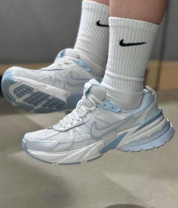 کفش نایک وی تو کی آبی سفید Nike V2K Blue White
