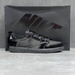 کفش نایک ایر جردن وان لو تراویس اسکات بلک فانتوم Nike Air Jordan 1 Low Travis Scott Black Phantom
