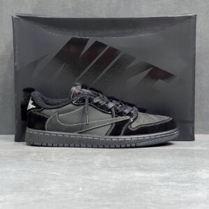 کفش نایک ایر جردن وان لو تراویس اسکات بلک فانتوم Nike Air Jordan 1 Low Travis Scott Black Phantom