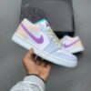 کفش نایک جردن وان سفید بنفش Nike Air Jordan 1 White Purple