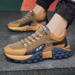 کتونی لژدار مردانه قهوه‌ای Men’s Brown Platform Sneakers