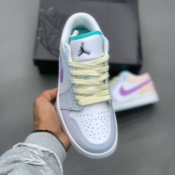 کفش نایک جردن وان سفید بنفش Nike Air Jordan 1 White Purple