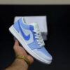 کفش نایک ایر جردن وان لو آبی باکس Nike Air Jordan 1 Low Blue Box