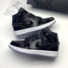 کفش نایک ایر جردن وان ساقدار ورنی اسپیس جم مشکی سفید Nike Air Jordan 1 High Space Jam Black White