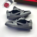 کفش نایک ایر جردن وان لو تراویس اسکات مشکی طوسی Nike Air Jordan 1 Low Travis Scott Black Gray