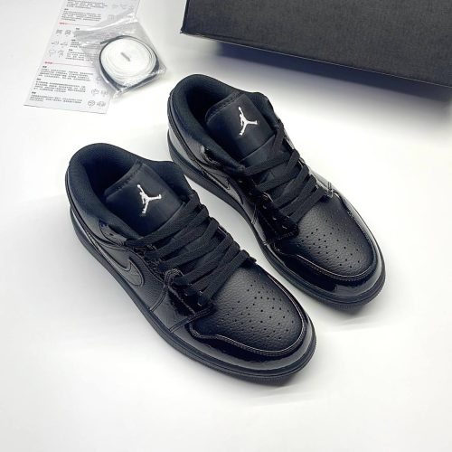 photo_3_2025-06-07_03-45-22-500x500-1 کفش نایک ایر جردن وان لو پتنت الفنت بلک Nike Air Jordan 1 Low Patent Elephant Black