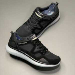 کفش اسکیچرز کوانتوم فلکس مشکی طوسی Skechers Quantum Flex Black Grey