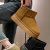 آگ ساقدار خزدار شتری Camel Fur Lined Mid Calf Winter Boots
