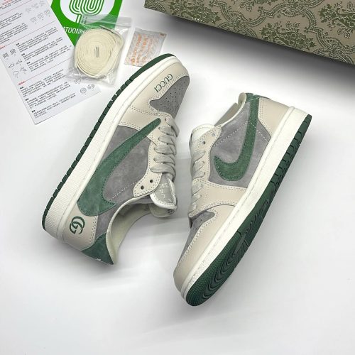 کفش نایک ایر جردن وان لو تراویس اسکات گوچی Nike Air Jordan 1 Low Travis Scott x Gucci